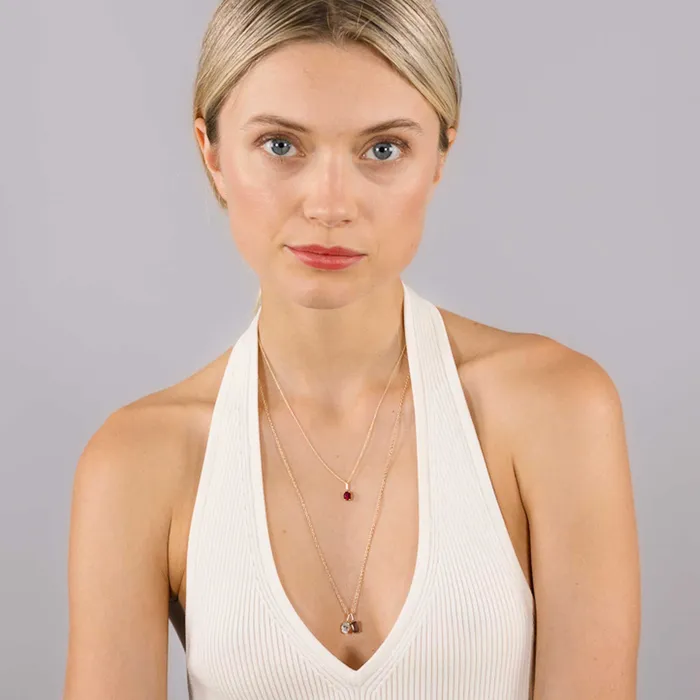 fejn PWD Necklaces birthstone necklace solid gold