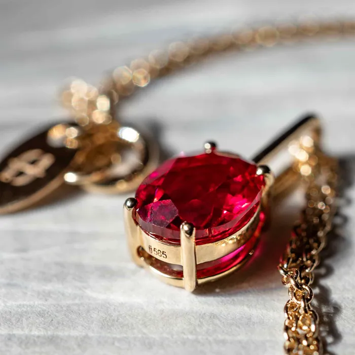 fejn PWD Necklaces birthstone necklace solid gold