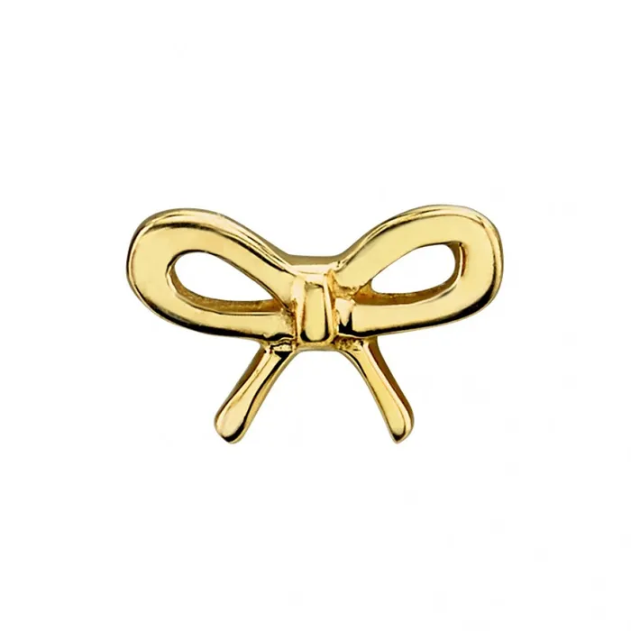 Flat Bow Threaded End in Gold Body Vision BVLA Earrings