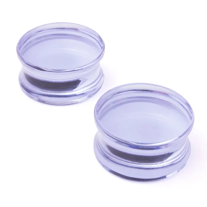 Glass Solid Plugs Lavender Gorilla Glass Earrings