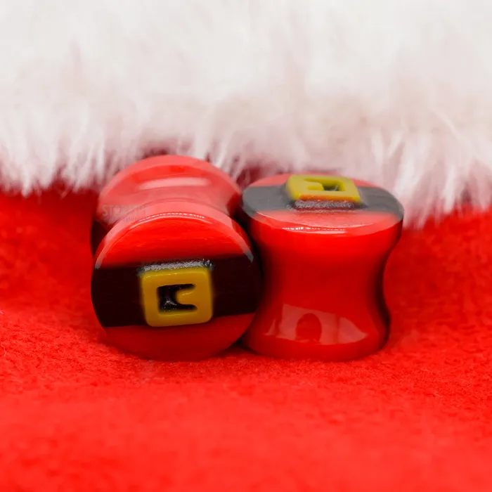 Gorilla Glass Earrings Kris Kringle Glass Image Plugs