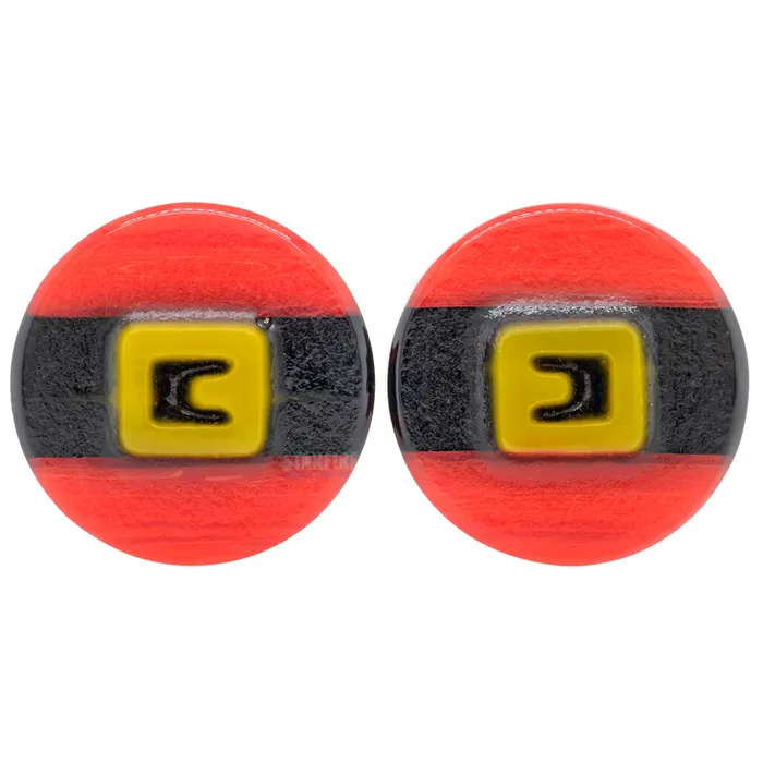 Gorilla Glass Earrings Kris Kringle Glass Image Plugs