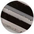 Gorilla Glass Glass Linear Plugs Black White Rings