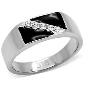 Green Rings CJ7868OS Wholesale Stainless Steel Austrian Crystal Slash Enamel Mens Ring Green Rings CJ7868OS Wholesale Stainless Steel Austrian Crystal Slash Enamel Mens Ring