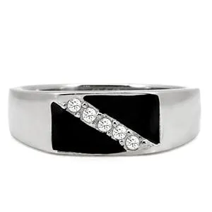 Green Rings CJ7868OS Wholesale Stainless Steel Austrian Crystal Slash Enamel Mens Ring Green Rings CJ7868OS Wholesale Stainless Steel Austrian Crystal Slash Enamel Mens Ring