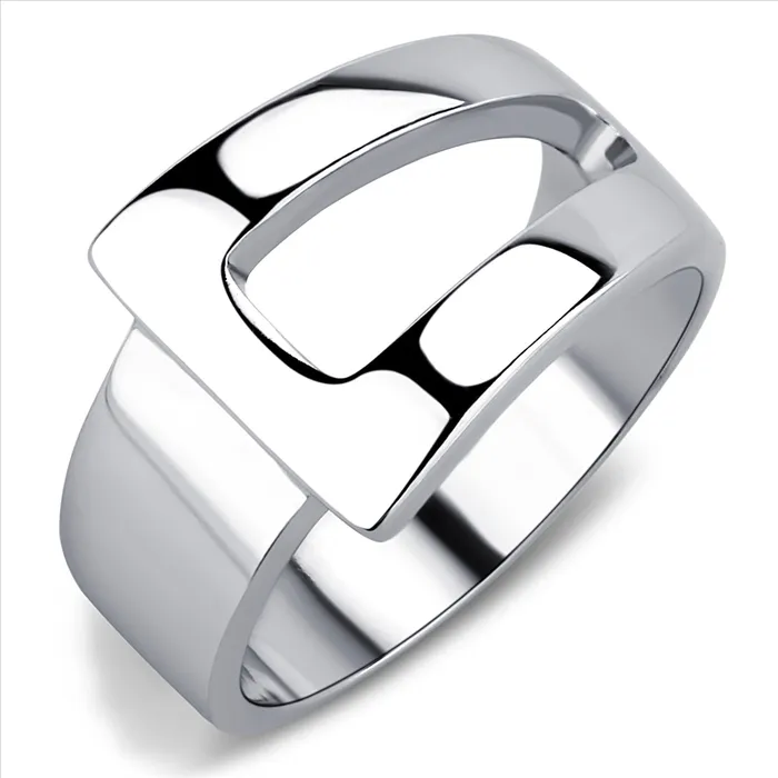 Green Rings CJE3438 Wholesale Womens Stainless Steel Buckle Fashion Ring