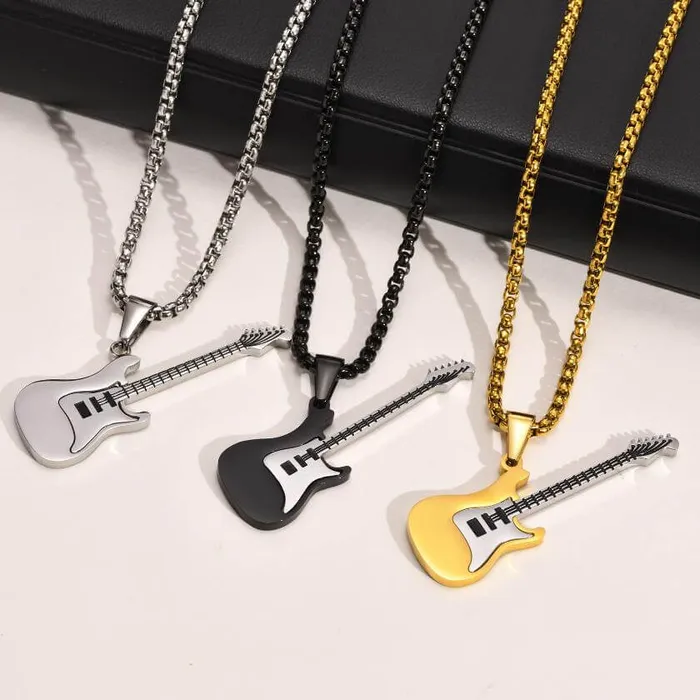 Guitar Necklace for 3 Best Friends worldnetgifts Necklaces