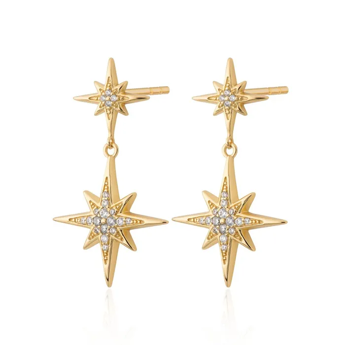 Hannah Martin Art Deco Star Stud Earrings Scream Pretty Earrings
