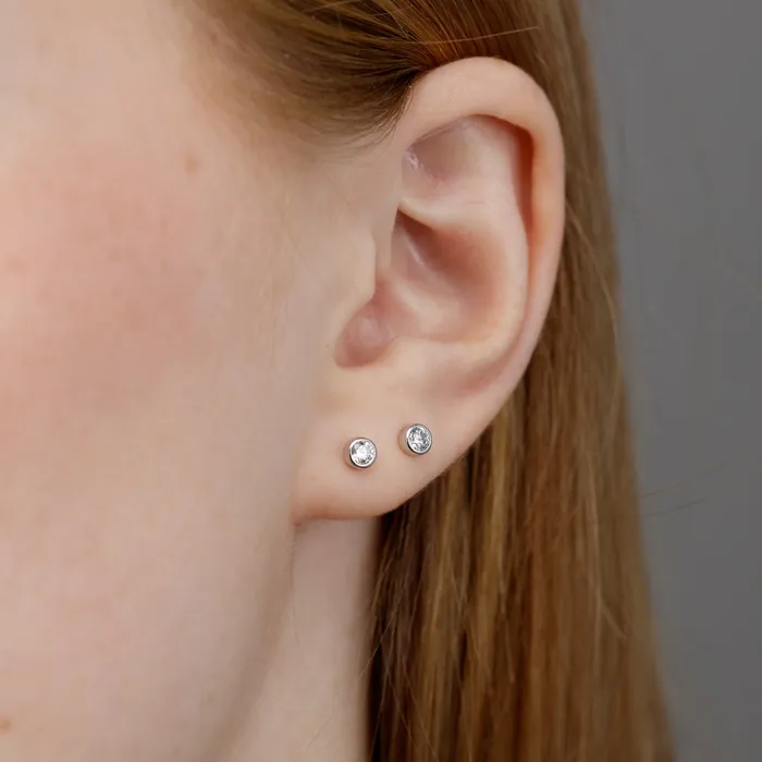 Hannah Martin Sparkling Bezel Stud Earrings Scream Pretty Earrings