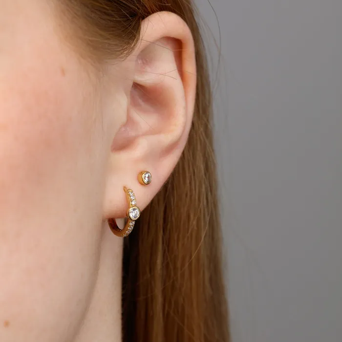 Hannah Martin Sparkling Bezel Stud Earrings Scream Pretty Earrings
