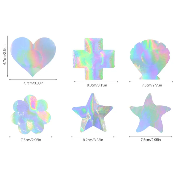 Holographic Star Pasties THE LUMi SHOP Earrings