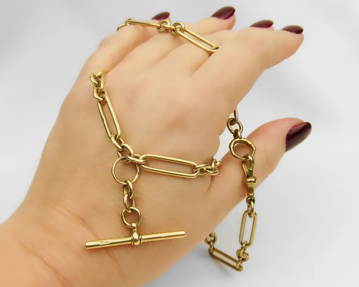 Isadoras A Necklaces Victorian 18KT Watch Chain Isadoras A Necklaces Victorian 18KT Watch Chain
