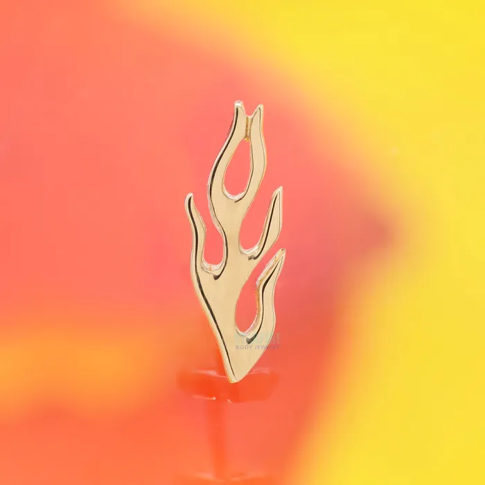 Junipurr Jewelry Earrings threadless Hot Rod End in Gold