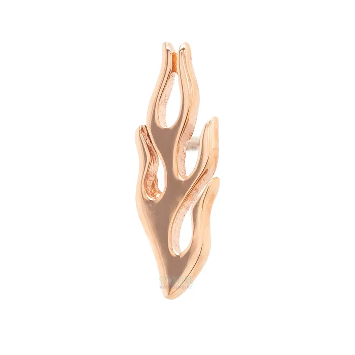 Junipurr Jewelry Earrings threadless Hot Rod End in Gold