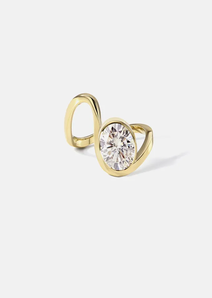 KATKIMfinejewelry Rings Oval Diamond Trace Ring