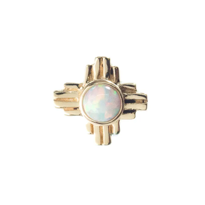 LeRoi Zia Small Opal Threaded End in Gold Earrings