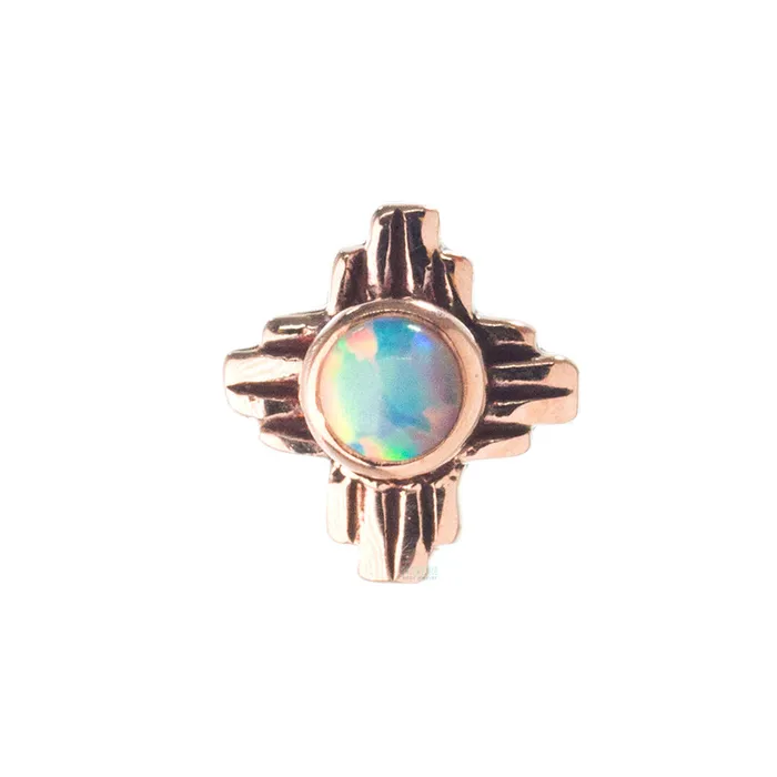 LeRoi Zia Small Opal Threaded End in Gold Earrings