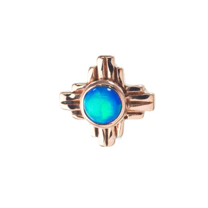 LeRoi Zia Small Opal Threaded End in Gold Earrings