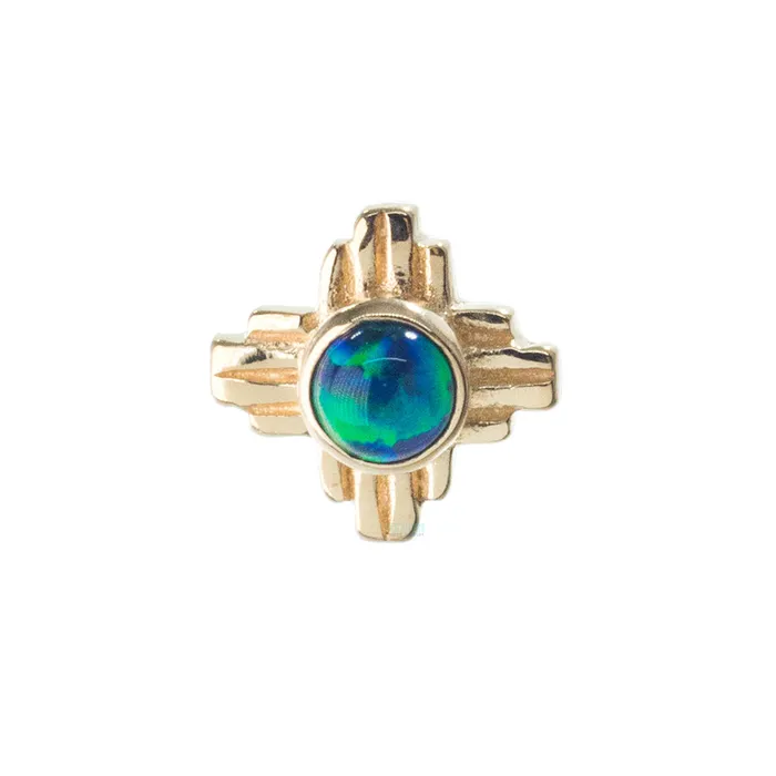 LeRoi Zia Small Opal Threaded End in Gold Earrings