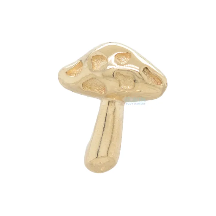 Mushroom Amanita Threaded End in Gold Mushroom Body Jewelry mushroom Earrings Mushroom Amanita Threaded End in Gold Mushroom Body Jewelry mushroom Earrings