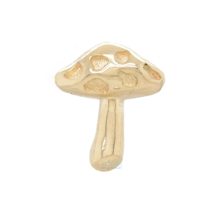 Mushroom Amanita Threaded End in Gold Mushroom Body Jewelry mushroom Earrings