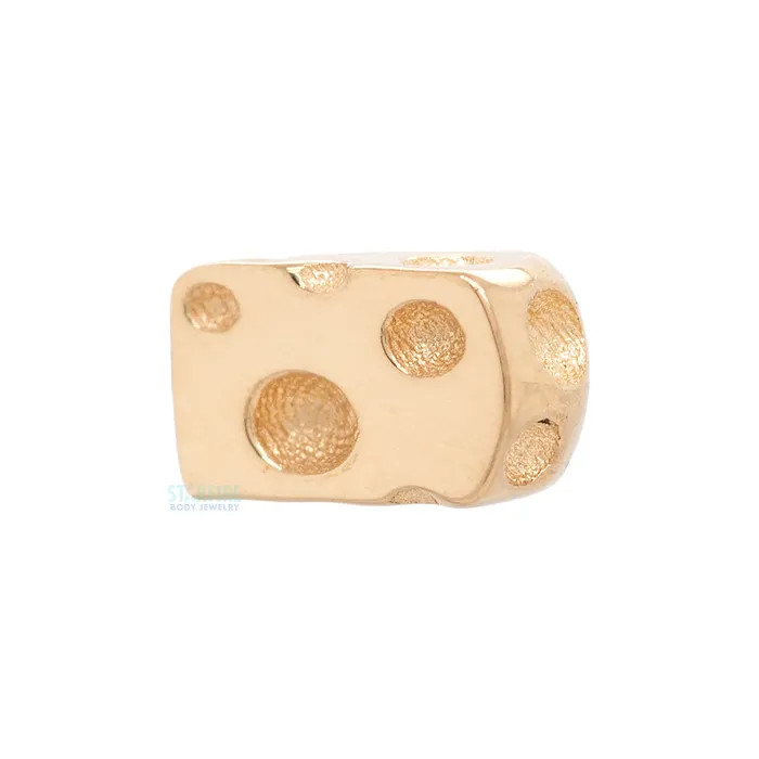 Mushroom Body Jewelry mushroom Earrings threadless Cheese End in Gold
