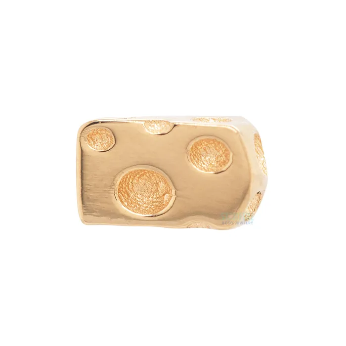 Mushroom Body Jewelry mushroom Earrings threadless Cheese End in Gold
