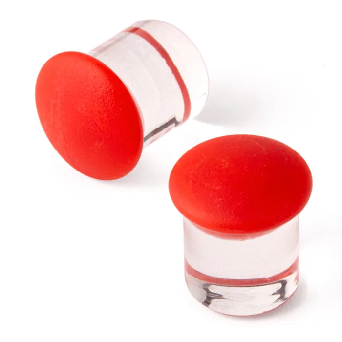 Necklaces Gorilla Glass Glass Color Front Plugs Matte Poppy