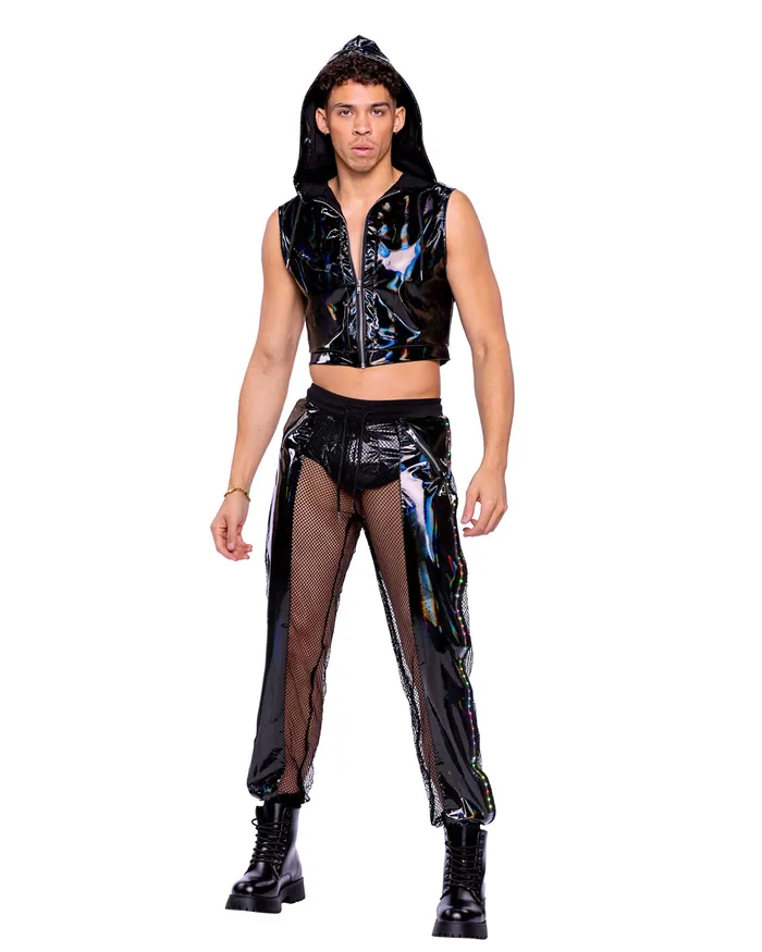 Necklaces Roma Costume Inc 6511 Pride Vinyl Fishnet LightUp Joggers