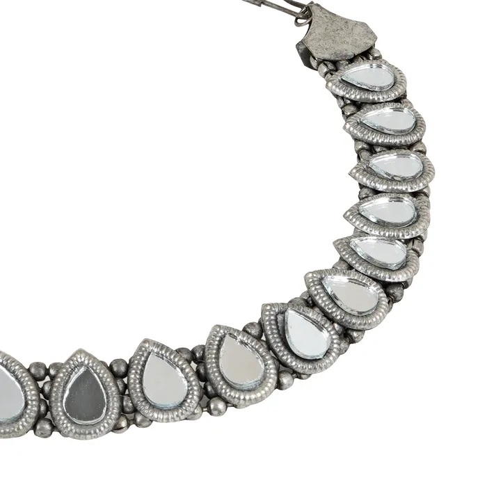 Necklaces Teejh Teejh Riddhima Silver Oxidised Necklace Set Necklaces Teejh Teejh Riddhima Silver Oxidised Necklace Set