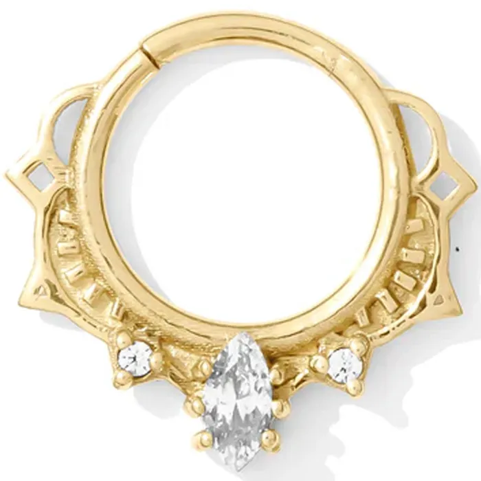 Nectar Continuous Ring in Gold with Gemstones Tawapa Rings
