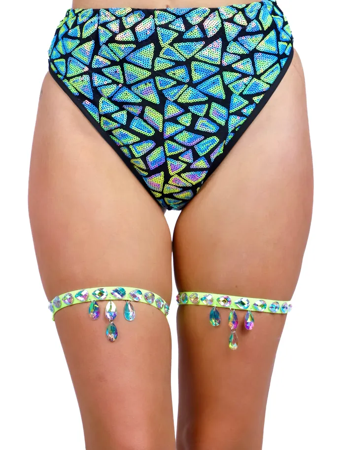 Neon Iridescent Gem Leg Wrap Pair 30 2 pcs THE LUMI SHOP Earrings