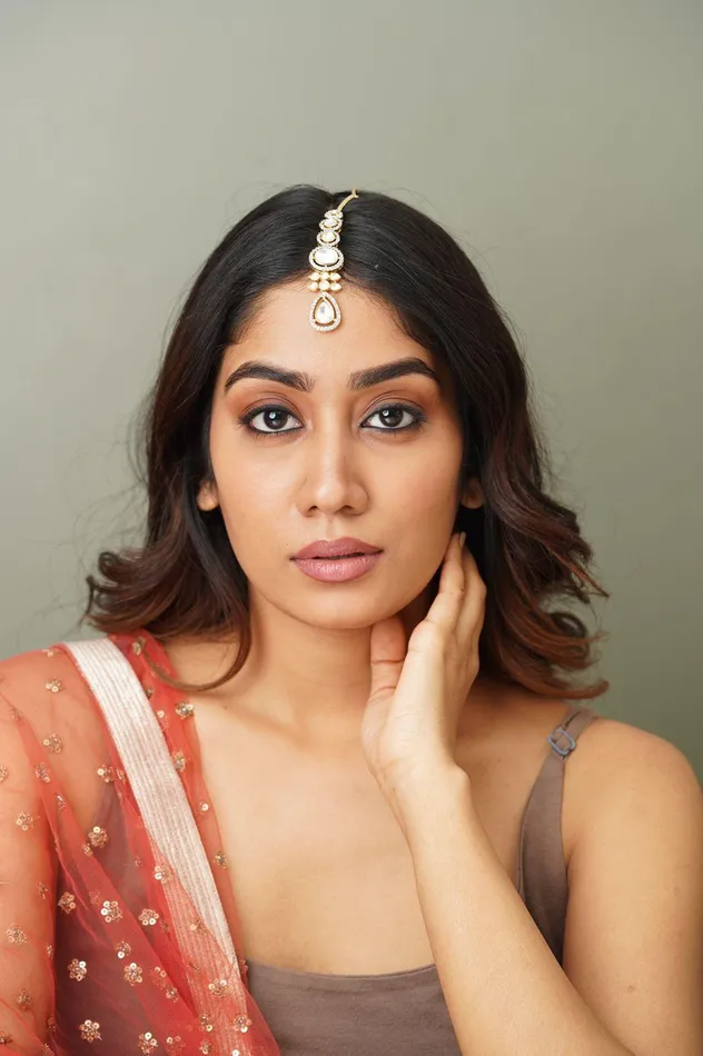 Nimisha Uncut Polki Maangtika Attrangi Earrings