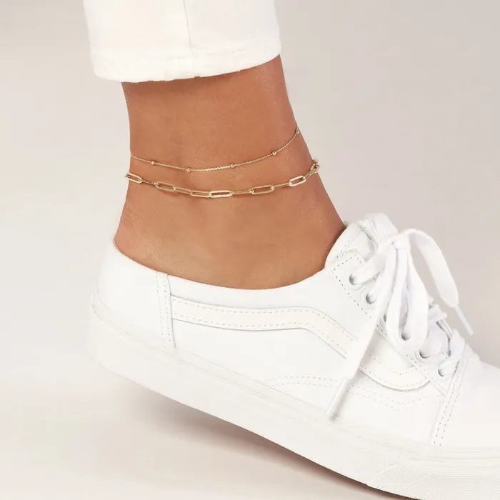 Paperclip Ankle Bracelet Alexis Jae Bracelets