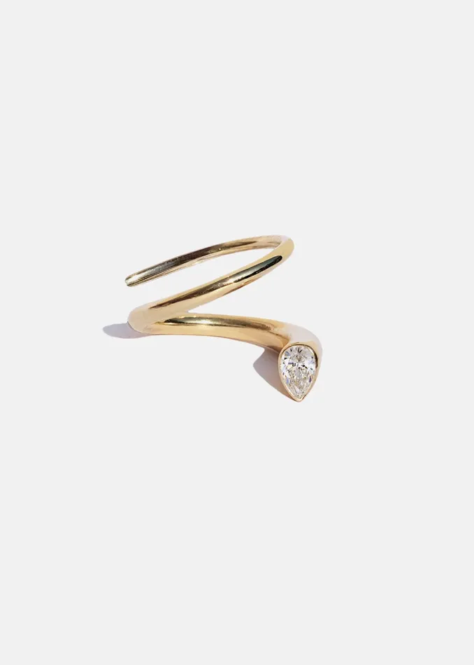 Pear Crescendo Pin Ring KATKIMfinejewelry Rings