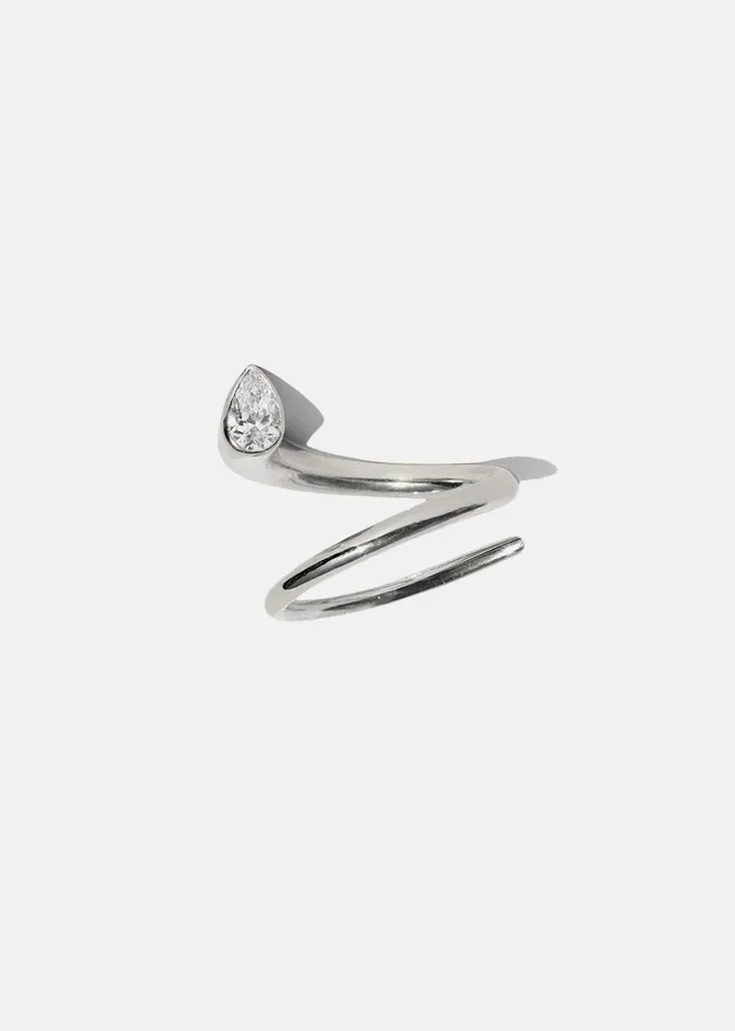 Pear Crescendo Pin Ring KATKIMfinejewelry Rings