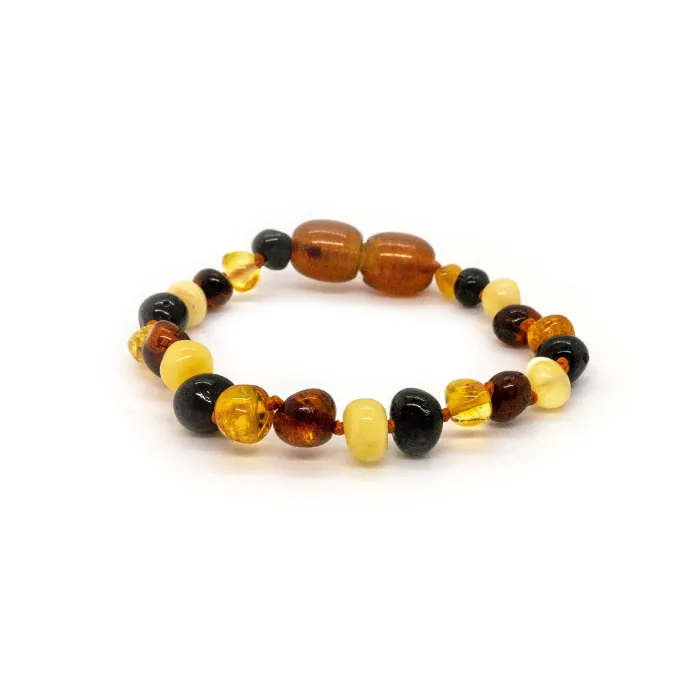 Polished Multi Baltic Amber Bracelet for Baby Infant Toddler Big Kid MB Bracelets Polished Multi Baltic Amber Bracelet for Baby Infant Toddler Big Kid MB Bracelets