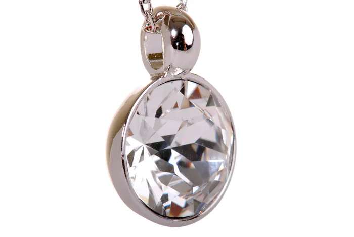 Red Necklaces N7167 Brilliant Round Clear Swarovski Crystal Elements Rhodium Plated Pendant Necklace Red Necklaces N7167 Brilliant Round Clear Swarovski Crystal Elements Rhodium Plated Pendant Necklace