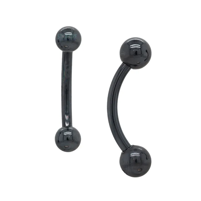 Rings Black Niobium Curved Barbell Anatometal