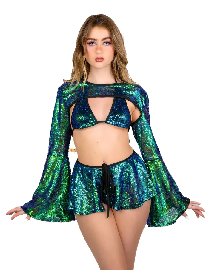 Rings Forest Goddess Sequin Skirt THE LUMI SHOP