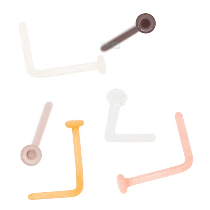 Rings Gorilla Glass Glass Nostril Retainer Skin Tone 5