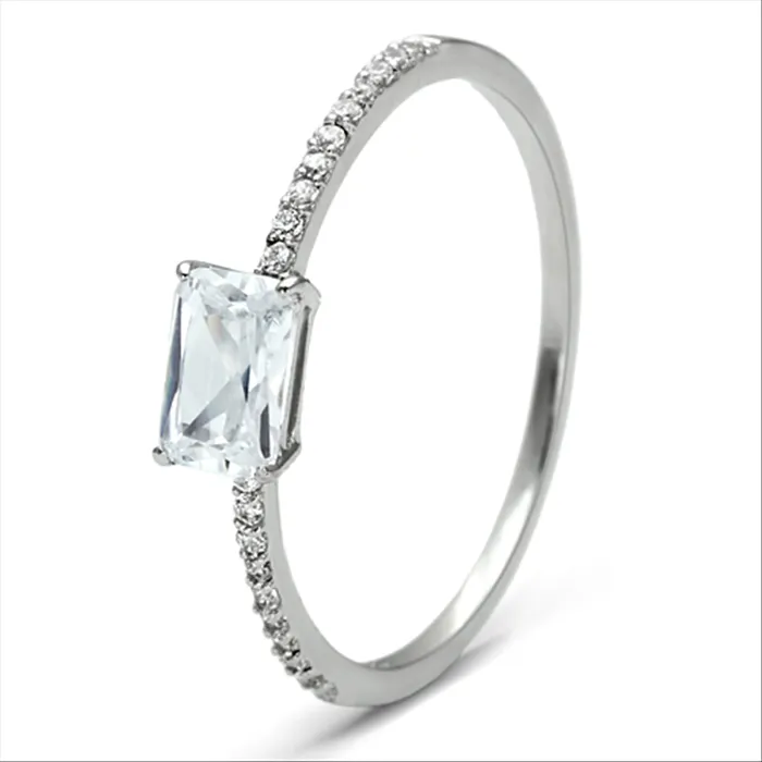 Rings Green CJ082 Wholesale Womens 925 Sterling Silver Rhodium AAA Grade CZ Clear Ring Rings Green CJ082 Wholesale Womens 925 Sterling Silver Rhodium AAA Grade CZ Clear Ring