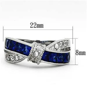 Rings Green CJG1273 Wholesale Montana Glass Stainless Steel CZ Ring Rings Green CJG1273 Wholesale Montana Glass Stainless Steel CZ Ring