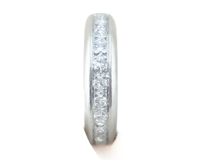 Rings Isadoras A 1960s French Diamond Platinum Eternity Band