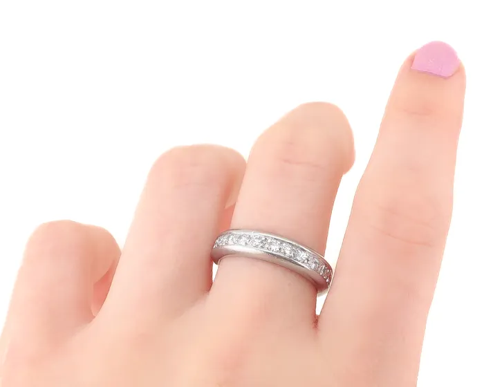 Rings Isadoras A 1960s French Diamond Platinum Eternity Band