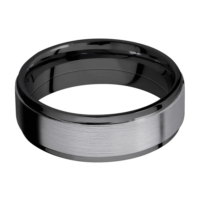 Rings Lashbrook Zirconium Band with Tantalum Inlay