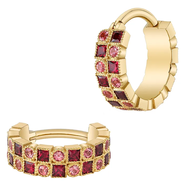 Rings Talus Cuff Hinge Ring in Gold with Padparadscha Sapphire Red Spinel Body Vision BVLA Rings Talus Cuff Hinge Ring in Gold with Padparadscha Sapphire Red Spinel Body Vision BVLA
