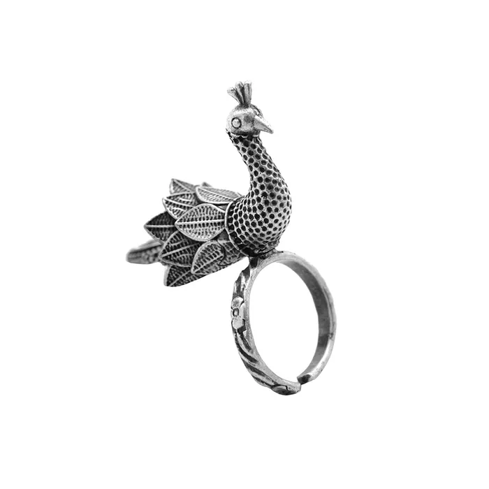Rings Teejh Pudukkottai Oxidised Silver Jewellery Gift Set Teejh