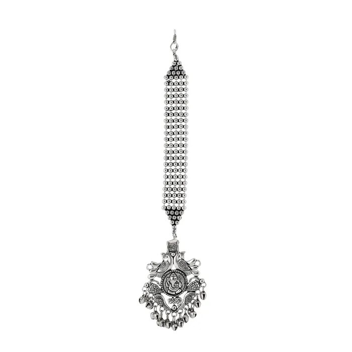 Rings Teejh Teejh Garima silver oxidised Maang Tika Rings Teejh Teejh Garima silver oxidised Maang Tika