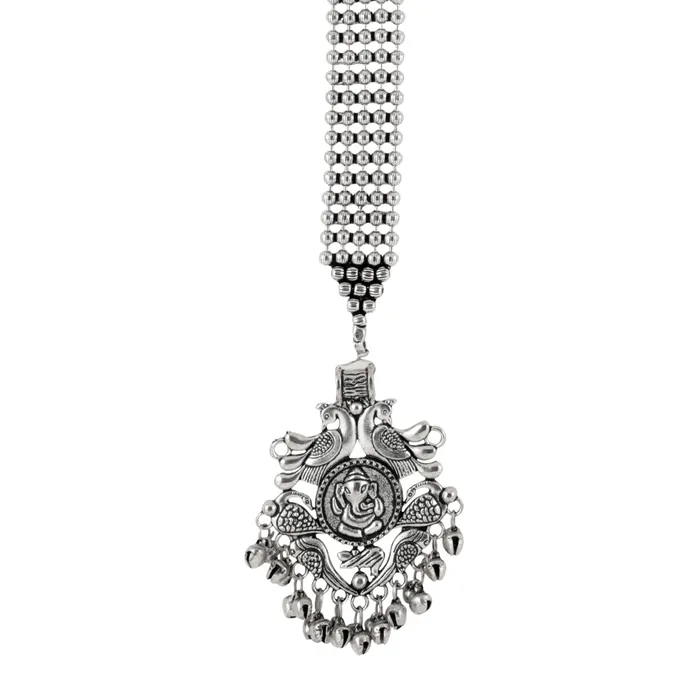 Rings Teejh Teejh Garima silver oxidised Maang Tika Rings Teejh Teejh Garima silver oxidised Maang Tika